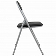 Стул складной BRABIX "Golf CF-007", серебристый каркас, кожзам чёрный, 532891 - 6