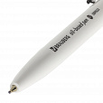 Ручка шариковая масляная автоматическая BRAUBERG "Sky White", СИНЯЯ, клип ассорти, узел 0,7 мм, линия письма 0,35 мм, 142950 - 9