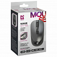 Мышь беспроводная бесшумная DEFENDER Wave MM-995, USB, 3 кнопки+1 колесо-кнопка, оптическая, серая, 52993 - 4