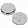 Батарейка литиевая SONNEN Lithium CR2450 "таблетка, дисковая, кнопочная" 1 шт., блистер, 455601 - 4