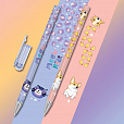 Ручка шариковая с принтом FUNSTER STICK "CUTE ANIMALS", СИНЯЯ, SOFT TOUCH покрытие, узел 0,7 мм, линия письма 0,35 мм, 144387 - 2