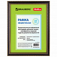 Рамка 30х40 см, пластик, багет 30 мм, BRAUBERG "HIT4", красное дерево с двойной позолотой, стекло, 391006 - 1