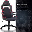 Кресло компьютерное BRABIX "Nitro GM-001", ткань, экокожа, черное, вставки красные, 531816 - 12