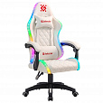 Кресло компьютерное DEFENDER Energy, 2 подушки, RGB подсветка, экокожа, белое, ш/к 24605, 64557 - 1