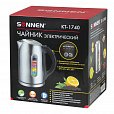 Чайник SONNEN KT-1740, 1,7 л, 2200 Вт, закрытый нагревательный элемент, терморегулятор, нержавеющая сталь, 453421 - 6