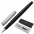 Ручка перьевая PARKER "Jotter Bond Street Black CT", черный, детали нержавеющая сталь, синяя, 2030947 - 4