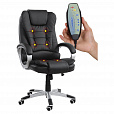 Кресло офисное BRABIX "Comfort MS-003", 6 массажных модулей, экокожа, черное, 532521 - 1