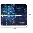 Коврик для мыши SONNEN "SINGULARITY", резина + ткань, 220х180х3 мм, 513293 - 6