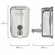 Дозатор для жидкого мыла LAIMA PROFESSIONAL INOX (гарантия 3 года), 0,5 л, нержавеющая сталь, зеркальный, 605394 - 7
