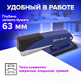 Степлер №24/6, 26/6 металлический BRAUBERG "Office", до 30 листов, синий, 228612 - 12