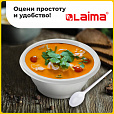 Одноразовые тарелки суповые, КОМПЛЕКТ 50 шт., 0,6 л, СТАНДАРТ, белые, ПП, холодное/горячее, LAIMA, 606710 - 10