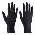 Перчатки нитриловые сверхпрочные с текстурой SFM MEGA TEX BLACK 25 пар (50 штук), размер L (большой) - 2