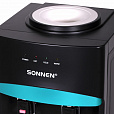 Кулер для воды SONNEN FSC-02W TURBO напольный, ТУРБОНАГРЕВ/ОХЛАЖДЕНИЕ КОМПРЕССОРНОЕ, шкаф, 2 крана, черный, 456171 - 8