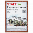 Рамка 21х30 см со стеклом, багет 16 мм, дерево, STAFF "Sonata", цвет орех, 391359 - 7