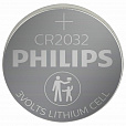Батарейка литиевая PHILIPS Lithium CR2032, таблетка, дисковая, кнопочная, 1 шт., блистер (отрывной блок), Б0064640 - 3