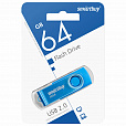 Флеш-диск 64 GB SMARTBUY Twist USB 2.0, синий, SB064GB2TWB - 3