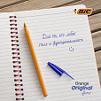 Ручки шариковые BIC "Orange Original", НАБОР 4 шт., СИНИЕ, узел 0,8 мм, линия письма 0,3 мм, пакет, 8308521 - 9