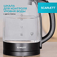 Чайник SCARLETT SC-EK27G11, 1,7 л, 2200 Вт, закрытый нагревательный элемент, стекло, черный - 13