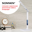 Настольная лампа-светильник SONNEN BR-888A, подставка, светодиодный, LED, 9 Вт, белый, 236664 - 17