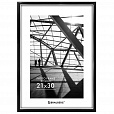 Рамка 21х30 см небьющаяся, багет 14,6 мм, пластик, BRAUBERG "Original Line", черная/серебро, 391234 - 1