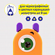 Точилка механическая ПИФАГОР "Монстрик", корпус оранжевый, для чернографитных и цветных карандашей, 228477 - 13