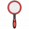 Лупа просмотровая STAFF, диаметр 110 мм, увеличение 5, корпус черный с красным, 458671 - 1
