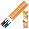 Ручки шариковые BIC "Orange Original", НАБОР 4 ЦВЕТА, узел 0,8 мм, линия 0,3 мм, пакет, 8308541, 8308541/516337 - 2