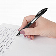 Ручка шариковая автоматическая с грипом BRAUBERG OFFICE STYLE, ЧЕРНАЯ, узел 0,7 мм, линия 0,35 мм, тонированный корпус, 144212 - 7