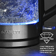 Чайник SCARLETT SC-EK27G101, 1,8 л, 2200 Вт, закрытый нагревательный элемент, стекло, черный - 5