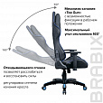 Кресло компьютерное BRABIX "GT Carbon GM-120", две подушки, экокожа, черное/синее, 531930 - 20