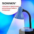 Настольная лампа-светильник SONNEN OU-203, на подставке, цоколь Е27, синий, 236677 - 9