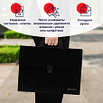 Папка-портфель пластиковая BRAUBERG А4 (332х245х35 мм), 13 отделений, фактура диагональ, черная, 221375 - 14