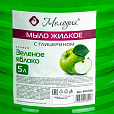 Мыло жидкое 5 л, МЕЛОДИЯ "Зеленое яблоко", с глицерином, ПЭТ, 604788 - 3