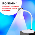Настольная лампа-светильник SONNEN OU-607, на подставке, цоколь Е27, белый/коричневый, 236680 - 11