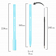 Ручка шариковая BRAUBERG SOFT TOUCH STICK "PASTEL" СИНЯЯ, мягкое покрытие, корпус ассорти, узел 0,7 мм, 143698 - 10