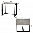 Стол на металлокаркасе BRABIX "LOFT CD-001", 800х440х740 мм, складной, цвет дуб антик, 641210 - 2