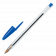 Ручка шариковая BIC "Cristal", СИНЯЯ, корпус прозрачный, узел 1 мм, линия письма 0,32 мм, 847898, 847898/528921 - 10