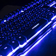 Клавиатура проводная SONNEN KB-7010, USB, 104 клавиши, LED-подсветка, черная, 512653 - 20
