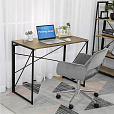 Стол на металлокаркасе BRABIX "LOFT CD-002", 1000х500х750 мм, складной, цвет дуб натуральный, 641214 - 14
