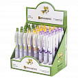 Ручка шариковая автоматическая с грипом BRAUBERG "Herb Time", СИНЯЯ, корпус ассорти, узел 0,7 мм, линия письма 0,35 мм, 141286 - 1