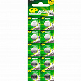 Батарейки КОМПЛЕКТ 10 шт., GP Alkaline, 189A (G10, LR54), алкалиновые, отрывной блок, 189FRA-2C10 - 1