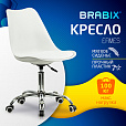 Кресло стул BRABIX "Eames MG-310 CH", хром, пластик белый, экокожа белая, 532923 - 10