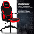Кресло компьютерное BRABIX "Alpha GM-018", ткань/экокожа, черное/красное, 532637, GM-018_532637 - 14