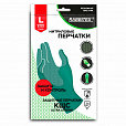 Перчатки нитриловые КЩС ULTRA STRONG химически устойчивые, с хлопковым напылением, зеленые, р-р 9-9,5, L (больш) RABBITEX (РАББИТЕКС) 700912 - 2