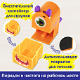 Точилка механическая ПИФАГОР "Монстрик", корпус оранжевый, для чернографитных и цветных карандашей, 228477 - 12