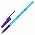 Ручка шариковая BRAUBERG "Офисная" NEON COLOR, СИНЯЯ, корпус ассорти, пишущий узел 1 мм, линия письма 0,5 мм, 144200 - 2