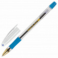 Ручка шариковая масляная с грипом BRAUBERG "Model-XL GLD", СИНЯЯ, узел 0,5 мм, линия письма 0,25 мм, 143245 - 1