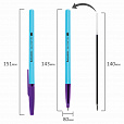 Ручка шариковая BRAUBERG "Офисная" NEON COLOR, СИНЯЯ, корпус ассорти, пишущий узел 1 мм, линия письма 0,5 мм, 144200 - 7