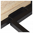 Стол на металлокаркасе BRABIX "LOFT CD-001", 800х440х740 мм, складной, цвет дуб натуральный, 641211 - 12