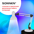 Настольная лампа-светильник SONNEN TL-007, подставка + струбцина, 40 Вт, Е27, БЕЛЫЙ, высота 60 см, 235539 - 16